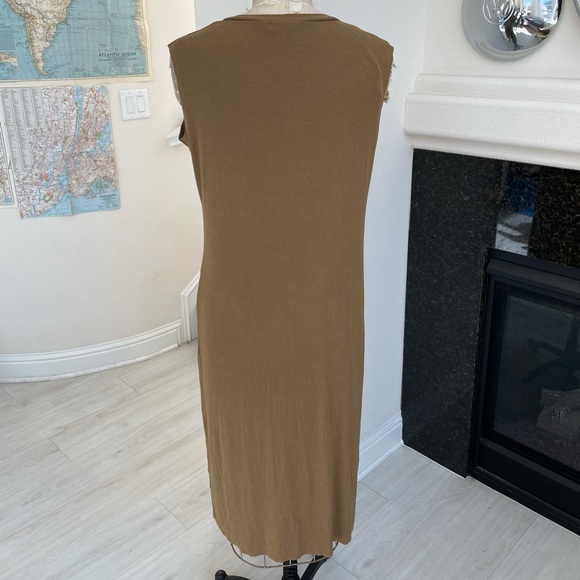 LNA revolve easy rib tank dress olive khaki large - Picture 5 of 8